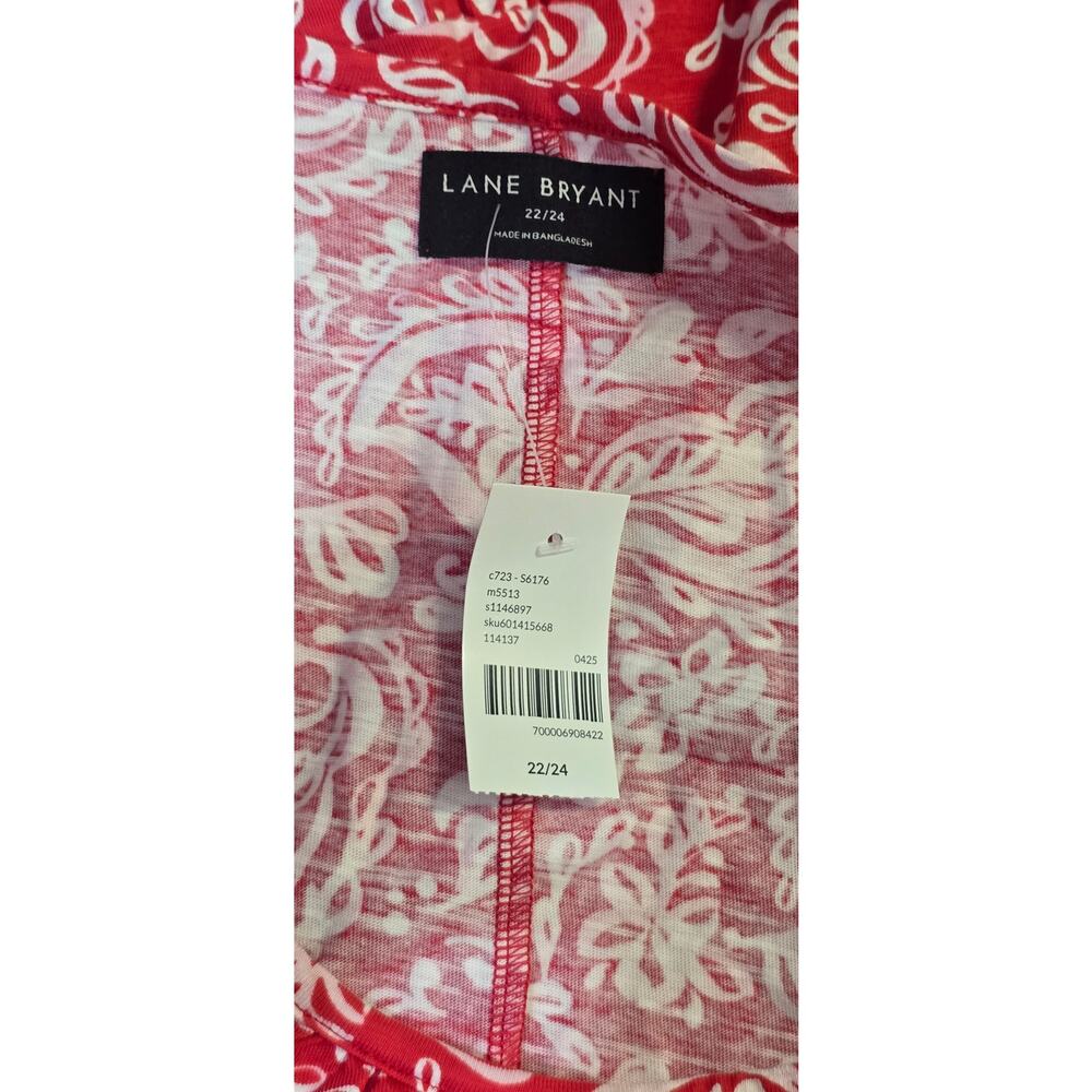 NWT Lane Bryant Paisley Sleeveless Swing Relaxed Fit Midi Tank Dress Size 22/24 - Picture 6 of 7